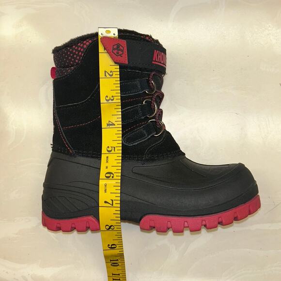 Khombu Black & Red Kids Winter Snow Boots Size 13 - Picture 11 of 11